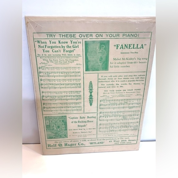 MOOLBARRI (Mulberry) 1907 EDDIE FOY Italian Dialect Piano Vintage Sheet Music - Picture 4 of 6